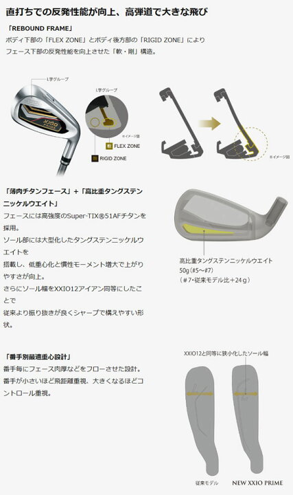 楽天市場】ダンロップ 2023 ゼクシオ プライム アイアン 4本セット 