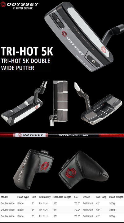楽天市場】オデッセイ パター 2022 TRI-HOT 5K DOUBLE WIDE パター 
