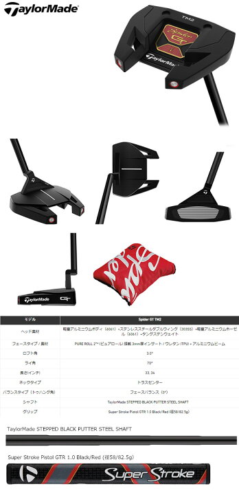楽天市場】テーラーメイド 2022 スパイダー GT ブラック TM2 トラス 