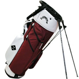 ジョーンズ JONES Trouper Stand Bag Maroon キャディバッグ [Jones Golf Bags トゥルーパー　スタンドバッグ　マルーン　BURGUNDY/WHITE バーガンディ/ホワイト　ゴルフ]