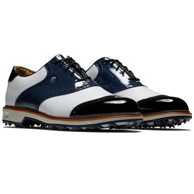 フットジョイ 2023 Premiere Series - Wilcox　ゴルフシューズ　#54323　White / Navy Patent / Black Patent　US仕様 [FootJoy　防水　プレミアムシリーズ　ウィルコックス　スパイク　ゴルフ]