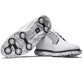 フットジョイ 2024 Traditions Blucher　ゴルフシューズ　#57953　White / Grey Camo　US仕様 [FootJoy　トラディショナル　ブルチャー　スパイク　ゴルフ]