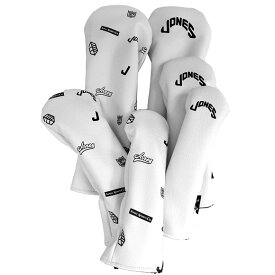 ジョーンズ JONES　ヘッドカバー　日本正規品　JONES WHITE / MONOGRAM WHITE　[Jones Golf 　ドライバー用 DW フェアウェイウッド用 FW ユーティリティ用 UT モノグラム　ゴルフ]