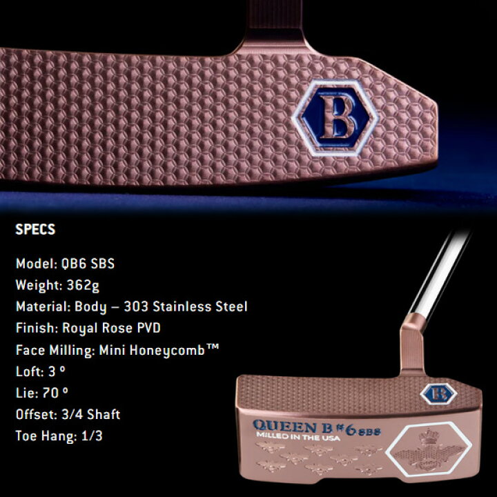 楽天市場】ベティナルディ 2025 Queen B6 SBS Slotback Slant パター 