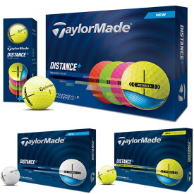 テーラーメイド 2025 ディスタンス+ ゴルフボール　日本仕様 [Taylormade 　GOLF　カラーボール　マルチカラー　ホワイト　イエロー　ゴルフショップ　ナンバーセブン　number7]