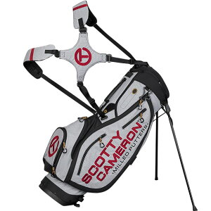 XRbeBL 2025 Pathfinder SC Geo Stand Bag@T[NT@X^hobO@Gray/Red@ [Scotty Cameron@CIRCLE T LfBobO@@pXt@C_[@ BAG]