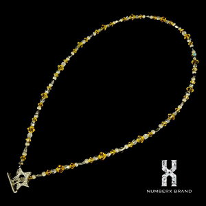 NUMBERX スポーツネックレス X エックス Nシリーズ パッションイエロー プロ野球選手 野球選手 野球 選手 プレゼント 贈り物 ネックレス メンズ スポーツ スワロフスキーネックレス サージカル