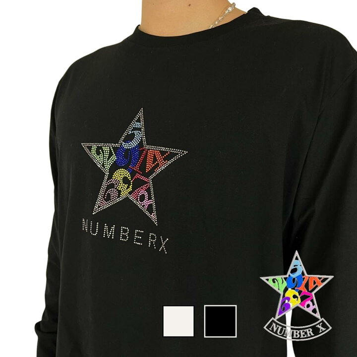楽天市場】NUMBERX BRAND オリジナルロゴ 長袖Tシャツ スワロフスキー 