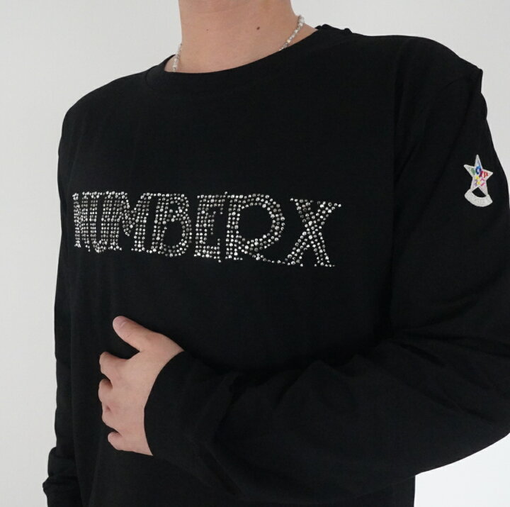 楽天市場】NUMBERX ラインストーン galaxy 星 ロゴ 長袖tシャツ 