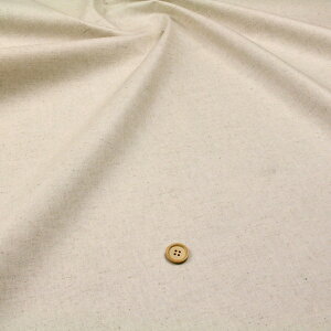 生地 ≪ラミネート≫(ツヤ消し) 5040 綿麻キャンバス生地 生成 ≪キバタ生地≫ ( ハーフリネン 雑貨 インテリア バッグ 布地 ) 50cm単位