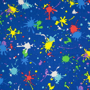 ≪無料レシピ有≫PaintSplatters オックス生地 スプラトゥーン ペイント 飛び散る 入園 入学 学校 学校準備 バッグ 巾着 ハンドメイド 手作り エプロン 布地 50cm単位