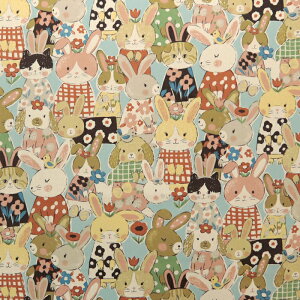 ≪無料レシピ有≫Cute animal Powerful Animal オックス生地 動物柄 かわいい カラフル 入園 入学 スクールバッグ ハンドメイド 裁縫 手仕事 手作り 人気 POP 布地 50cm単位