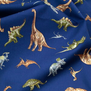 恐竜好き メルマガ商品 オックス生地 dinosaur 入園 入学 学校用品 バッグ 巾着 エプロン 雑貨 ハンドメイド 裁縫 手作り 布地 50cm単位