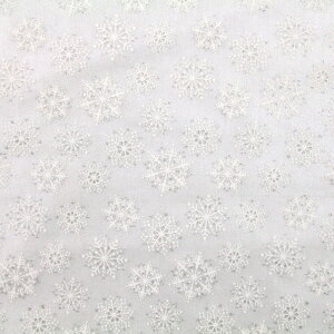 生地 オーガンジー生地 雪の結晶≪ダブル幅≫ ( アナ雪 舞台衣装 ヘッドドレス 髪飾り ヘアアクセサリー 雪の結晶 冬 布地 ) 50cm単位