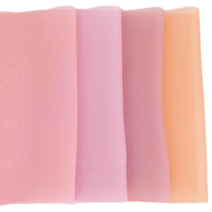 ベトナム製シルクオーガンジー(約45×25cm) ピンク系 4色セット つまみ細工用【RCP】