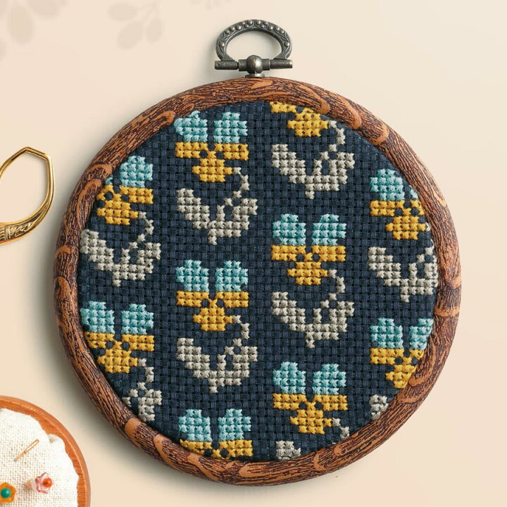 楽天市場】クロスステッチキット &Botanical パンジー : 布がたり  