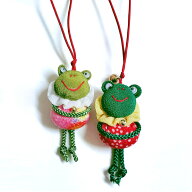 ちりめん手芸キット かえるのお守りチャーム・2個セット