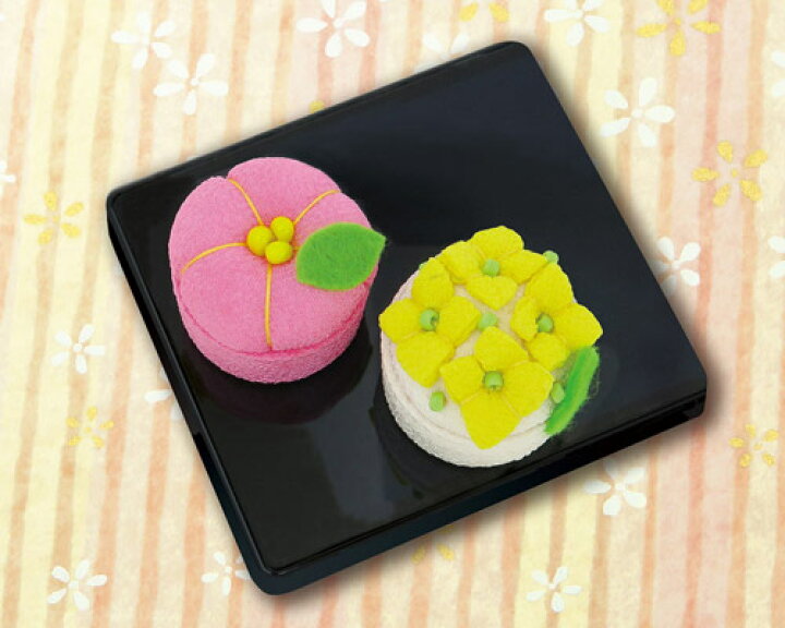 楽天市場 ちりめんキット 和菓子マグネット 梅と菜の花 Rcp 布がたり ちりめん和柄生地と手芸