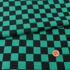 楽天市場 生地 市松模様 緑 黒 カラーグリーン の通販