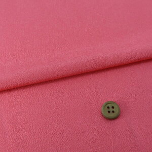 無地一越ちりめん(コーラルピンク) 10cm単位 切り売り