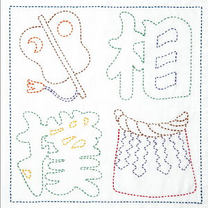 刺し子キット 花ふきん 相撲 文字