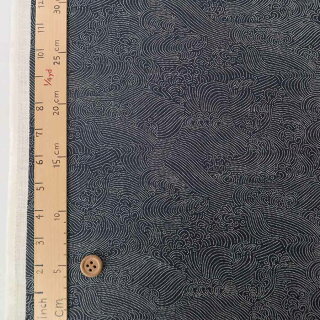 楽天市場 和柄コットン生地 点描の波文様 濃紺 10cm単位 切り売り Rcp 布がたり ちりめん和柄生地と手芸