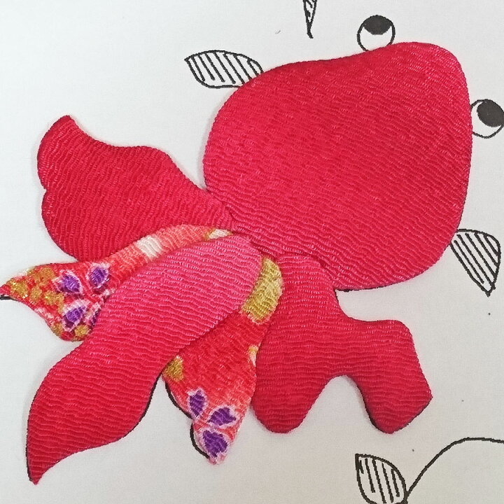 楽天市場 押絵キット 月々の彩 ８月金魚の舞 Rcp 布がたり ちりめん和柄生地と手芸