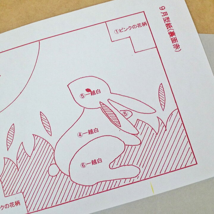 楽天市場 押絵キット 月々の彩 ９月見返りうさぎ Rcp 布がたり ちりめん和柄生地と手芸