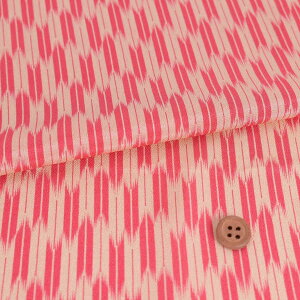 古布調一越ちりめん 矢絣(ピンク) 10cm単位 切り売り