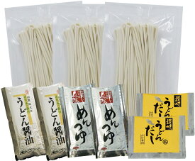 讃岐うどん味めぐりセット 3種 つゆ付き 6食入り　国産 半生うどん 香川 石丸製? うどん 饂飩 さぬきうどん