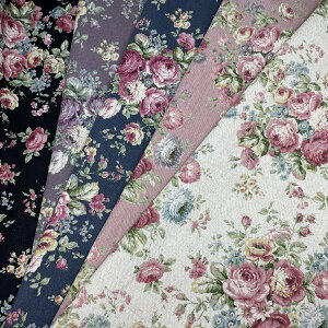 「特価」在庫限り ALTO ALBERT COLLECTION綿麻キャンバスプリント  ロココ調ベーシックローズ【生地/綿麻/キャンバス/リネンコットン/薔薇/ばら/雑貨/インテリア/エプロン】価格は10cmでの価格で