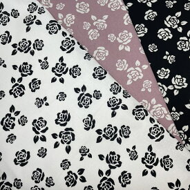 「特価」在庫限り スケアプリント シンプルローズ【生地/布/コットン/薔薇/植物/花/手芸/雑貨/小物/手作りマスク】価格は10cmでの価格です。最短50cm(個数5)より10cm単位でカットいたします。