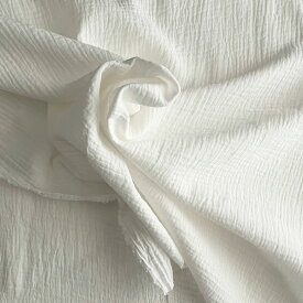 【10センチ単位】ぽこぽこダブルガーゼ【1】ホワイト 生地幅たっぷり130cm 無地 生地 布 厚手 Wガーゼ ガーゼ生地 コットン 赤ちゃん ベビー 男の子 女の子 おくるみ スタイ ふわぽこ ふわふわ 商用利用可 白い布 ぽこぽこガーゼ/10cm