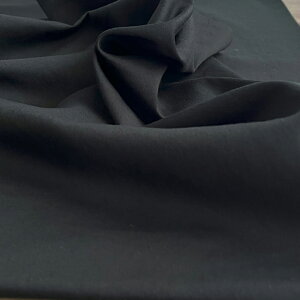 【10センチ単位】無地 生地 布 ヴィンテージタンブラー加工 シルクライクコットン【14】ブラック コットンサテン コットン100% 商用利用可 服地 ブラウス用 手作り ヌノズキ 110/ 10cm