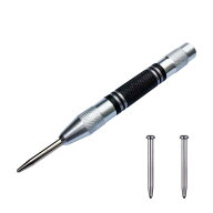【楽天1位】 DIYに最適 軽くて使いやすい オートポンチ センターポンチ ハンマー不要 自動打刻 ノック式…
