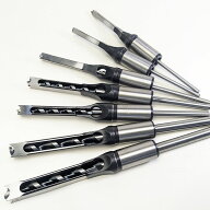 角穴ドリルビット 角のみドリル ほぞ穴加工 木工用 ボール盤専用 セット 6.0mm~14mm ハイス鋼 角ノミドリ…