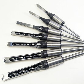 【ボール盤専用】木工用 角穴ドリルビット セット 6.0mm~14mm ハイス鋼 角のみドリル 角ノミドリル 角のみ 角ノミ ほぞ穴加工 木工 ドリル ばら売り バラ売り 6.0mm~16mm DIY 初心者 簡単操作 工作