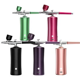 エアーブラシセット 5色 塗装 コンプレッサー USB 充電式 エアブラシ 口径0.3mm シングルアクション エアブラシコンプレッサー 小型 プラモデル 塗装 ネイル スプレーガン コードレス プロ エアーブラシ充電式 エアーブラシ 電動 金属製 ハンドピース