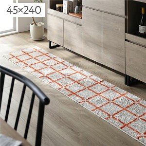 �yRASIK�z���Y ����@�Ő􂦂� �f�U�C�����O�i�y�ʁE�h�_�j�E�A�����u���b�N�j��45×240cm �I�����W�y���t�w��s�z