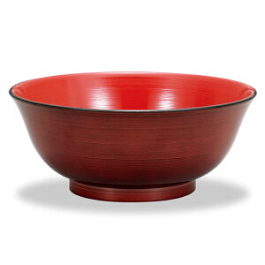 山中塗 レンジ刷毛目ラーメン鉢 春慶【汁椀 お椀】【どんぶり 丼 丼椀 ラーメン 蕎麦 うどん】【レンジ・食器洗い乾燥機OK】【日本製】