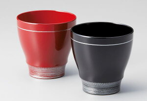 食洗機対応 フリーカップ ペアカップ 結婚祝い 銀ライン 黒 朱 木合 越前漆器 越前塗り 夫婦 2個【ギフト・内祝い・成人内祝い・結婚内祝い・新築祝い・父の日ギフト・お返し】【楽ギフ_包