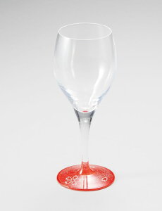 ガラス 桜散らし ワイングラス 漆塗り 赤 越前塗り 1個【ギフト・内祝い・成人内祝い・結婚内祝い・新築祝い・お返し】【RCP】