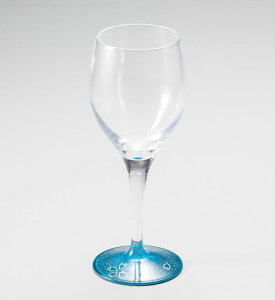 ガラス 桜散らし ワイングラス 漆塗り 青 越前塗り 1個【ギフト・内祝い・成人内祝い・結婚内祝い・新築祝い・お返し】【RCP】