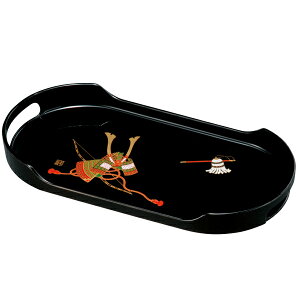 紀州漆器 尺2寸 コーヒートレー 長手盆 黒かぶと お盆 運び盆 おぼん トレイ【ギフト・内祝い・成人内祝い・結婚内祝い・新築祝い・お返し】【楽ギフ_包装選択】【楽ギフ_のし】【楽ギフ_