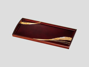 コーヒートレー 12.5 長手盆 春慶塗り 金彩 木製 栃 山中漆器 山中塗り お盆 1枚【ギフト】【楽ギフ_包装選択】【楽ギフ_のし】【楽ギフ_のし宛書】