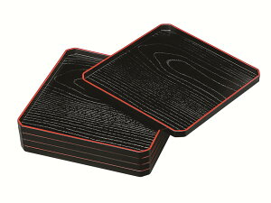 正角盆 5枚セット 9.0 黒 隅切 桂木目 9寸角 紀州漆器 紀州塗り お盆【ギフト・内祝い・成人内祝い・結婚内祝い・新築祝い・お返し】【楽ギフ_包装選択】【楽ギフ_のし】【楽ギフ_のし宛書