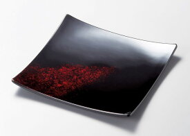 スクウェアプレート L 赤透かし 盛器 盛皿 木合 越前漆器 越前塗り 1枚【ギフト・内祝い・成人内祝い・結婚内祝い・新築祝い・お返し】【楽ギフ_包装選択】【楽ギフ_のし】【楽ギフ_のし宛書】