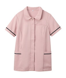 白衣 ナース服 チュニック センターファスナー レディス フロントジップ メディカル ナース 看護師 パイピング 医療 サラリ生地 ルシルカ 接触冷感 吸水速乾 静電防止 暑さ対策 美容 エステ 医療事務 受付 クリニック 病院 大きい NRO