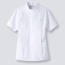 ＼10日は店内全品P10倍／ ケーシー 白衣 LL 3L 大きいサイズ レディースケーシー 半袖 862136 立ち襟 レディス 在庫限り Aitoz アイトス アウトレット ホワイト 歯科医 看護師 メンズ ナースマン 男性看護師 ポケット付 ジャケット チュニック 検査 レントゲン