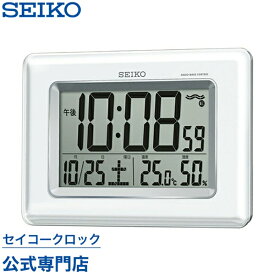 掛け時計 SEIKO ギフト包装無料 セイコークロック 壁掛け 置き時計 電波時計 SQ424W セイコー置き時計 セイコー電波時計 デジタル 大表示 カレンダー 温度計 湿度計 あす楽対応 オシャレ おしゃれ